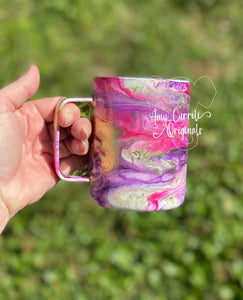 Pink swirl coffee mug